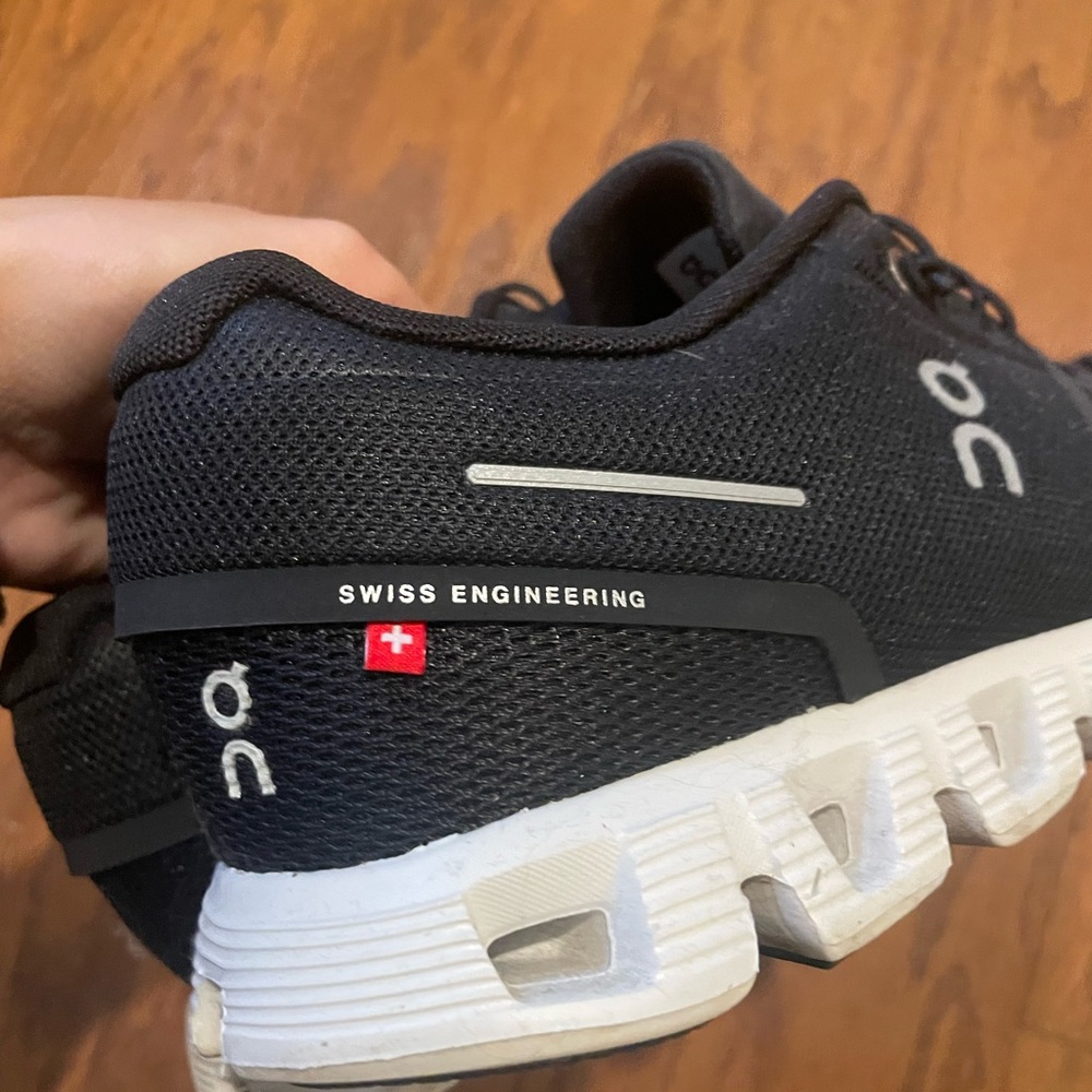 On Running Black and White Athletic Shoes